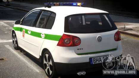 Volkswagen Golf 5 GTI Lithuanian Police para GTA 4
