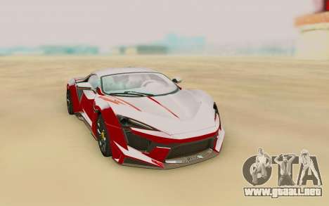 W Motors Fenyr SuperSport para GTA San Andreas