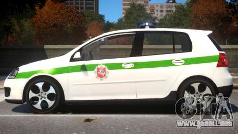 Volkswagen Golf 5 GTI Lithuanian Police para GTA 4