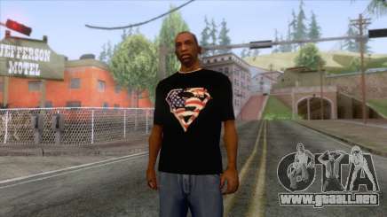 Black Superman USA T-Shirt para GTA San Andreas