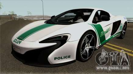 McLaren 650S Spyder Dubai Police v1.0 para GTA San Andreas