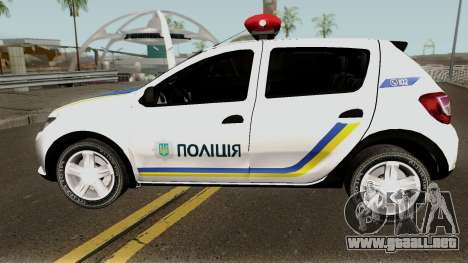 Renault Sandero 2013 La Policía De Ucrania para GTA San Andreas