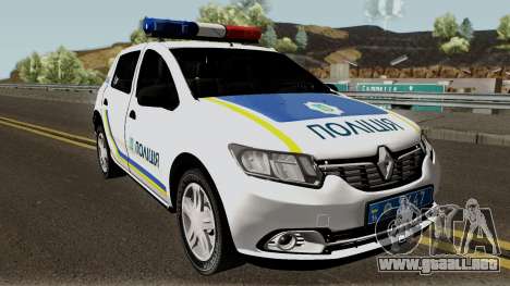 Renault Sandero 2013 La Policía De Ucrania para GTA San Andreas
