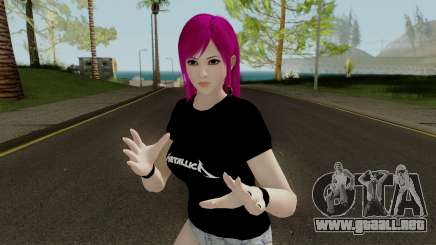 Kokoro Female Metal - Metallica T-Shirt para GTA San Andreas