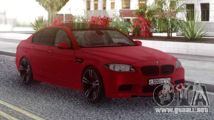 BMW M5 F10 Red RUS Plate para GTA San Andreas