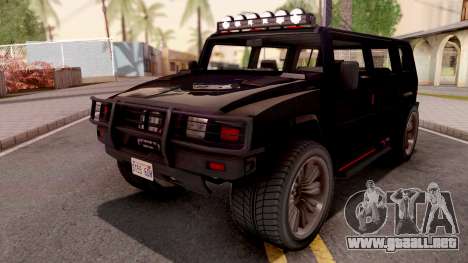 GTA V Mammoth Patriot R para GTA San Andreas