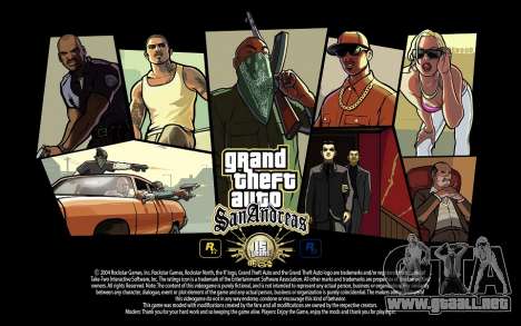 GTA SA pantallas de Carga de 15 años de aniversa para GTA San Andreas