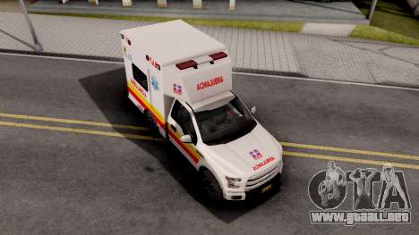 Ford F-150 Ambulancia de Bogota para GTA San Andreas