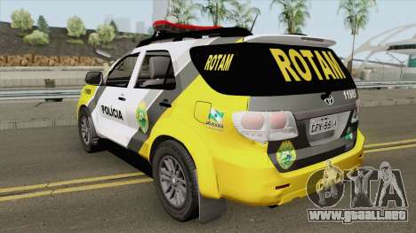 Toyota Hilux SW4 2014 ROTAM PR para GTA San Andreas