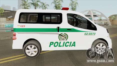 Nissan NV200 (Patrullas Colombianas) para GTA San Andreas