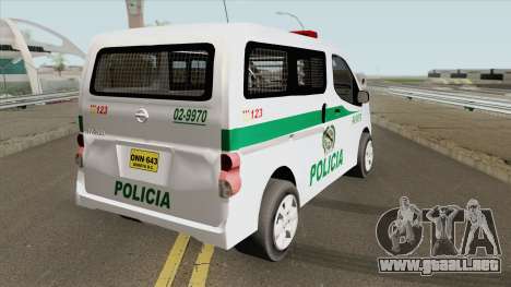 Nissan NV200 (Patrullas Colombianas) para GTA San Andreas