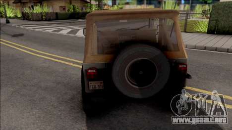 Jeep Wrangler 1988 para GTA San Andreas