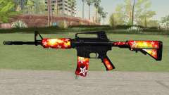 M4A1 (Galaxy Stars Fire Skin) para GTA San Andreas