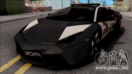 Lamborghini Reventon Police Black para GTA San Andreas