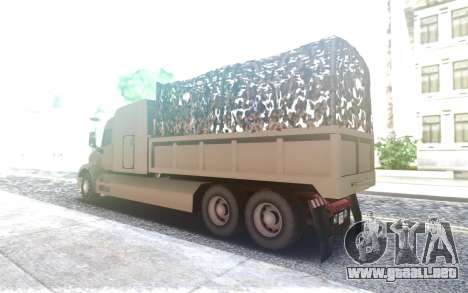Peterbilt 579 Army Truck LQ para GTA San Andreas