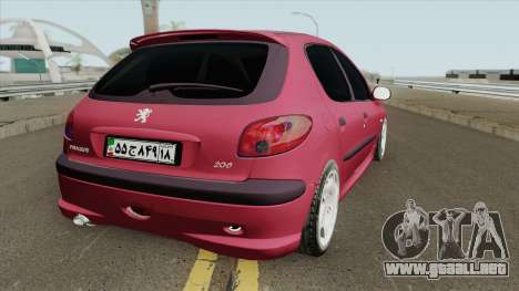 Peugeot 206 V4 para GTA San Andreas