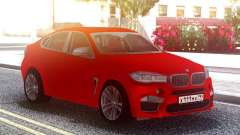 BMW X6M Original Red para GTA San Andreas