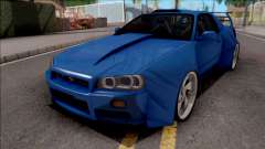 Nissan Skyline R34 GT-R Blue para GTA San Andreas
