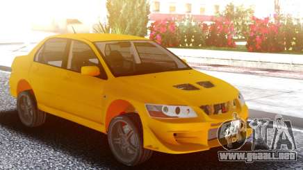 Mitsubishi Lancer Evolution VII Yellow para GTA San Andreas