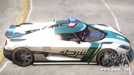 Koenigsegg Agera Police PJ4 para GTA 4