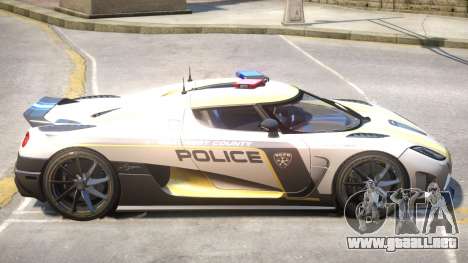 Koenigsegg Agera Police PJ2 para GTA 4