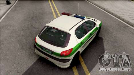 Peugeot 206 Iranian Police para GTA San Andreas