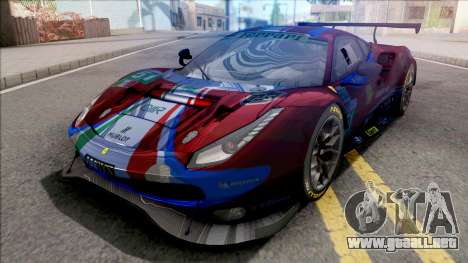 Ferrari 488 GTE Evo 2018 (AF Corse) PJ Preset 3 para GTA San Andreas