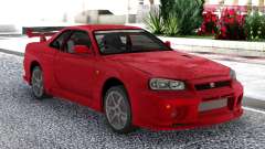 Nissan Skyline GT-R R34 V-Spec II Red Coupe para GTA San Andreas