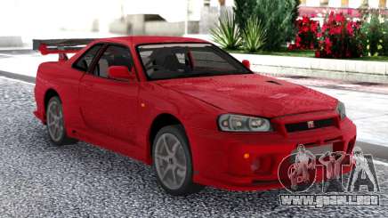 Nissan Skyline GT-R R34 V-Spec II Red Coupe para GTA San Andreas