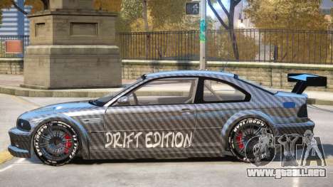 BMW M3 GTR Drift PJ1 para GTA 4