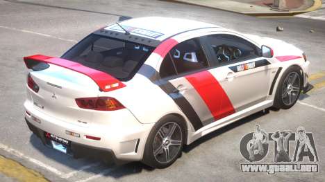 Lancer Evolution X FQ400 PJ3 para GTA 4