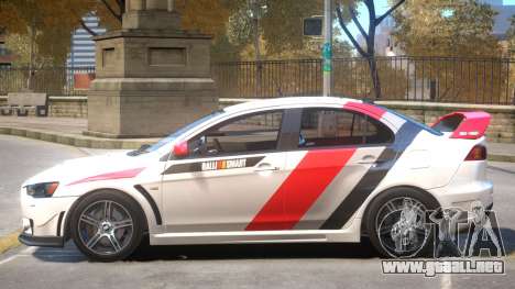 Lancer Evolution X FQ400 PJ3 para GTA 4