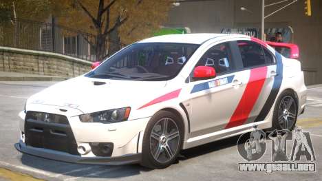 Lancer Evolution X FQ400 PJ3 para GTA 4