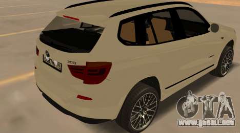 BMW X3 F25 2012 v1.0 Bulkin edition para GTA San Andreas