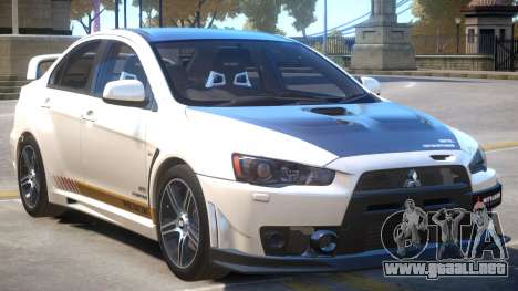 Lancer Evolution X FQ400 PJ5 para GTA 4