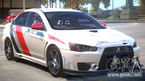 Lancer Evolution X FQ400 PJ3 para GTA 4