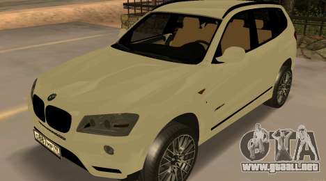 BMW X3 F25 2012 v1.0 Bulkin edition para GTA San Andreas