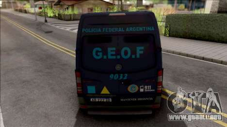 Mercedes-Benz Sprinter Policia Federal Argentina para GTA San Andreas
