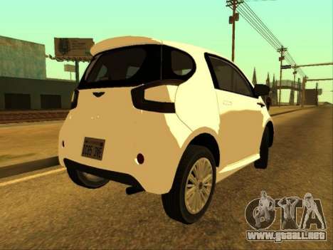 2011 Aston Martin Cygnet para GTA San Andreas