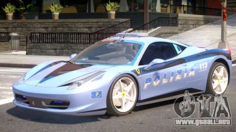 Ferrari 458 Police para GTA 4