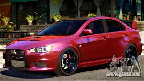 Mitsubishi Lancer X V1.1 para GTA 4