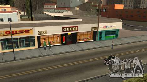 Nueva Tienda De Gucci para GTA San Andreas