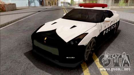 Nissan GT-R R35 2015 Patrol Car SA Style para GTA San Andreas