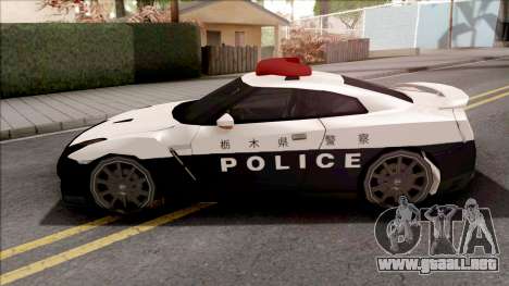 Nissan GT-R R35 2015 Patrol Car SA Style para GTA San Andreas