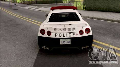 Nissan GT-R R35 2015 Patrol Car SA Style para GTA San Andreas