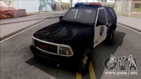 GMC Jimmy 2001 Police para GTA San Andreas