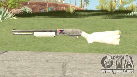 Pump Shotgun (White) para GTA San Andreas