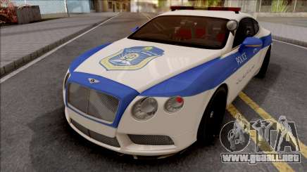 Bentley Continental GT Iranian Police v2 para GTA San Andreas