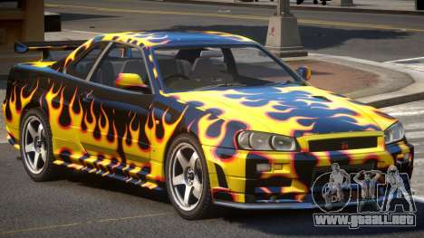 Nissan R34 GTR PJ3 para GTA 4