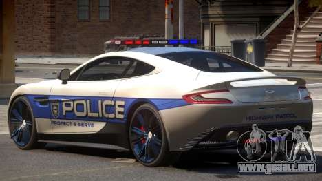 Aston Martin Vanquish Police V1.1 para GTA 4
